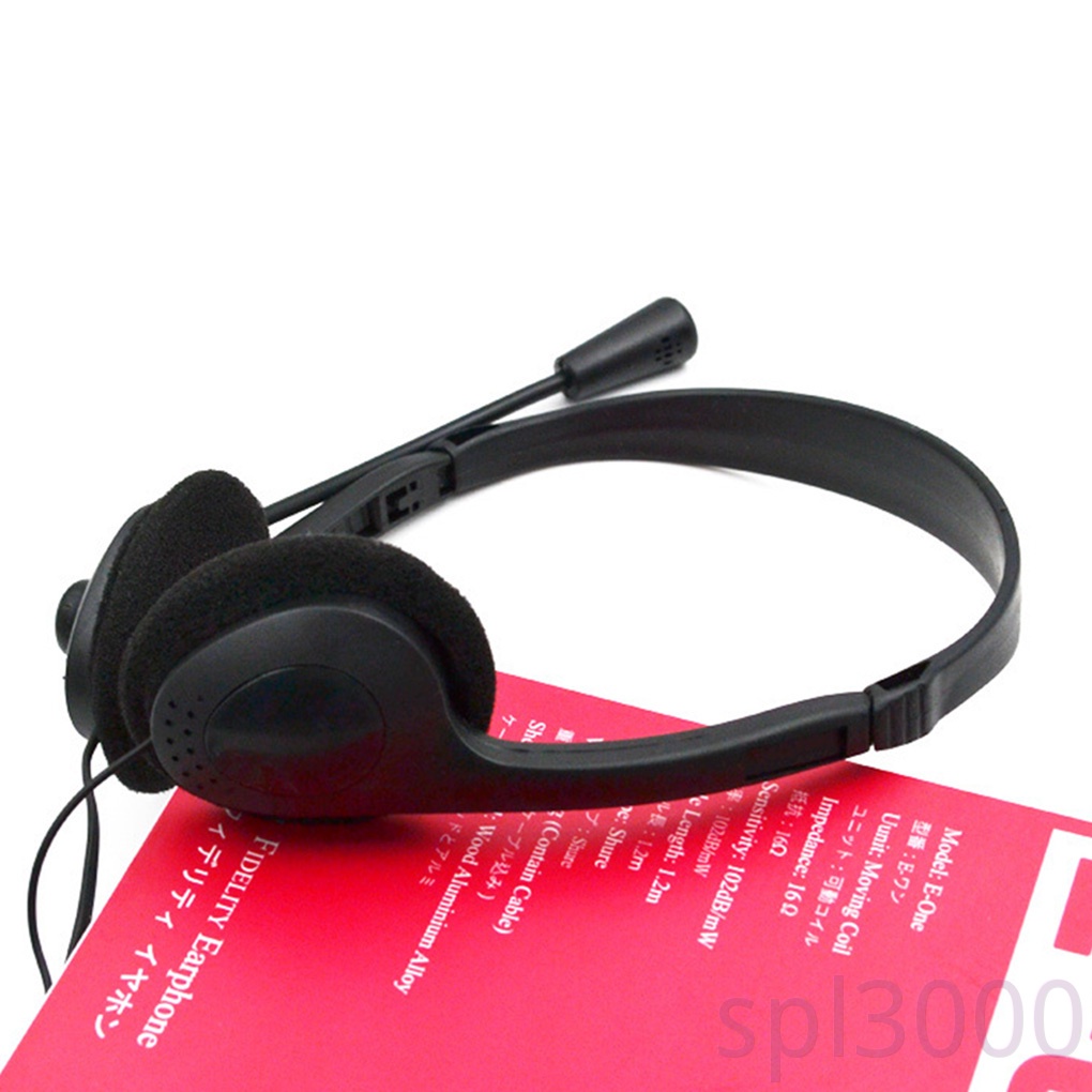 3.5mm Wired Stereo Headset Noise Cancelling Earphone Microphone Computer Laptop Headphone 2 Interfaces