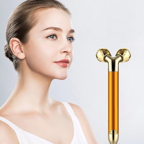 Máy Massage Nâng Cơ Mặt Và Tạo Cằm V Line 3d Dùng Pin - Gold