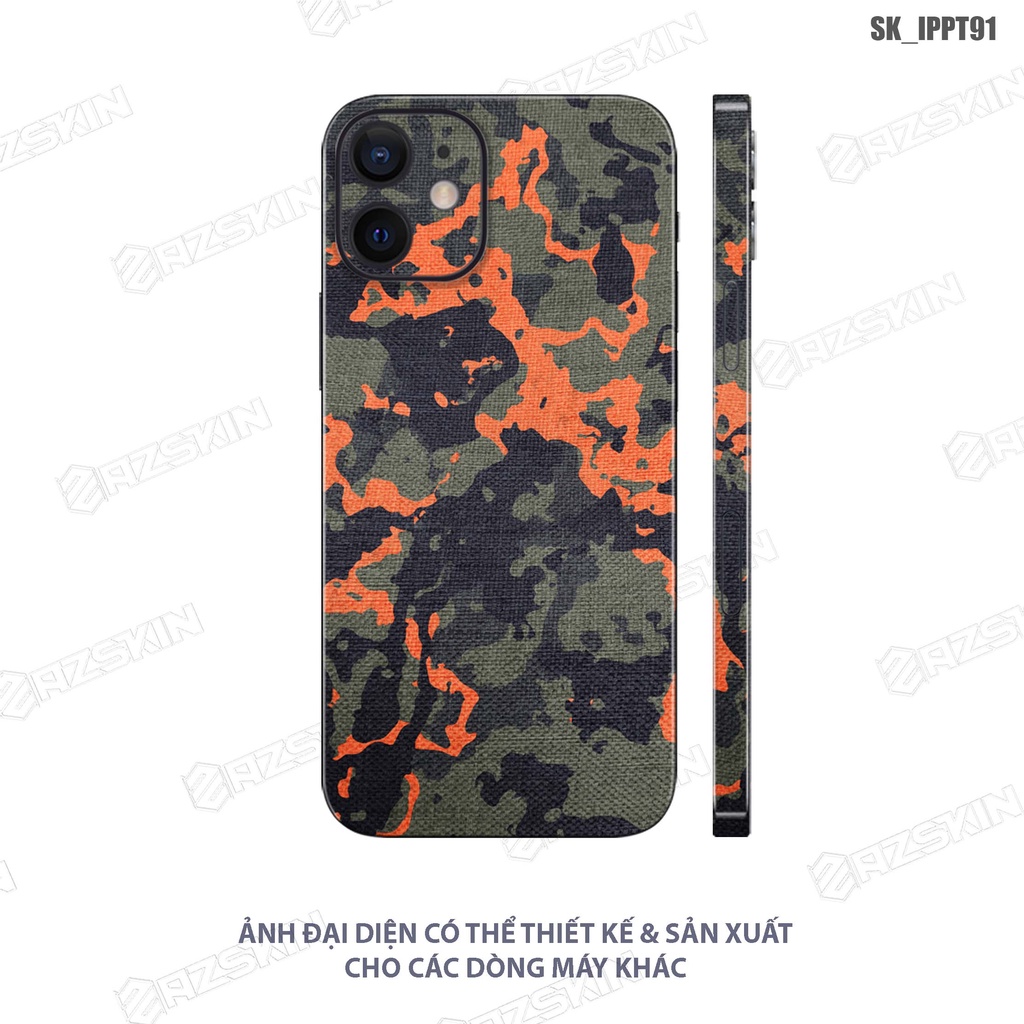 Miếng Dán Skin Camo Cam Dành Cho Mọi Dòng IPhone 7/14 Pro Max |SK_IPPT91| Chất Liệu Cao Cấp, Hình In sắc Nét, Cán 3M