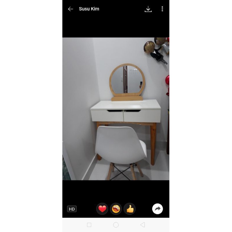 Bàn Trang Điểm Bắc Âu Gương Tròn PC3, hàng có sẵn | BigBuy360 - bigbuy360.vn
