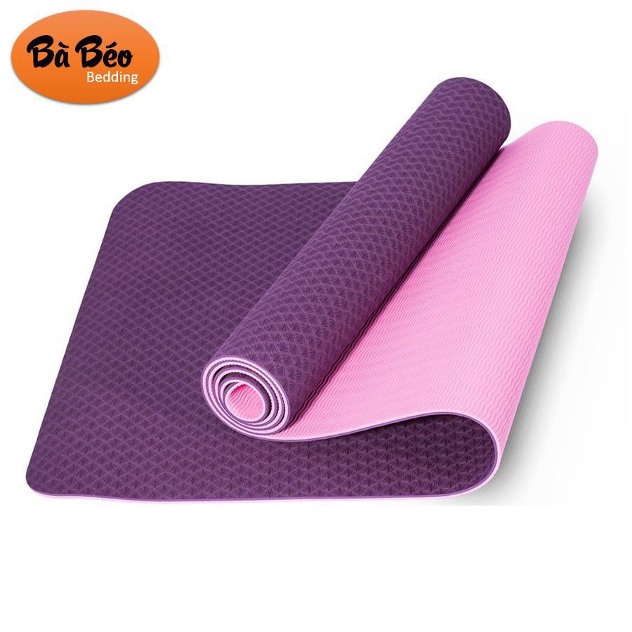 Thảm tập Yoga TPE 2 lớp chống trượt hàng đẹp