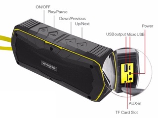 Loa bluetooth wking s9 kiêm pin dự phòng 4000mah