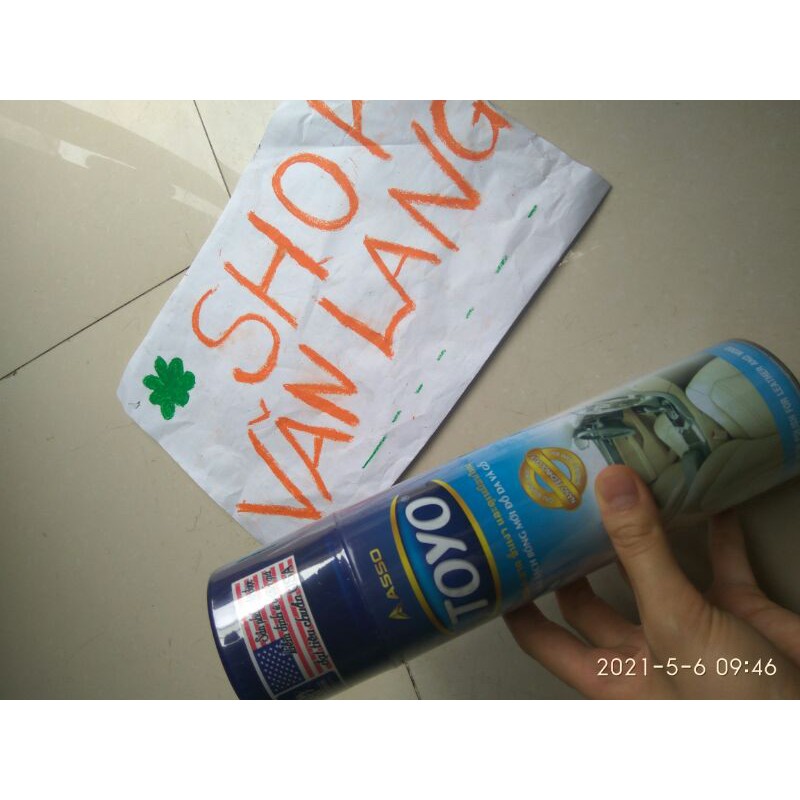 Chai xịt bóng Toyo Thái Lan 500ml, bình xịt bóng da, gỗ, nội thất ô tô - Chính Hãng