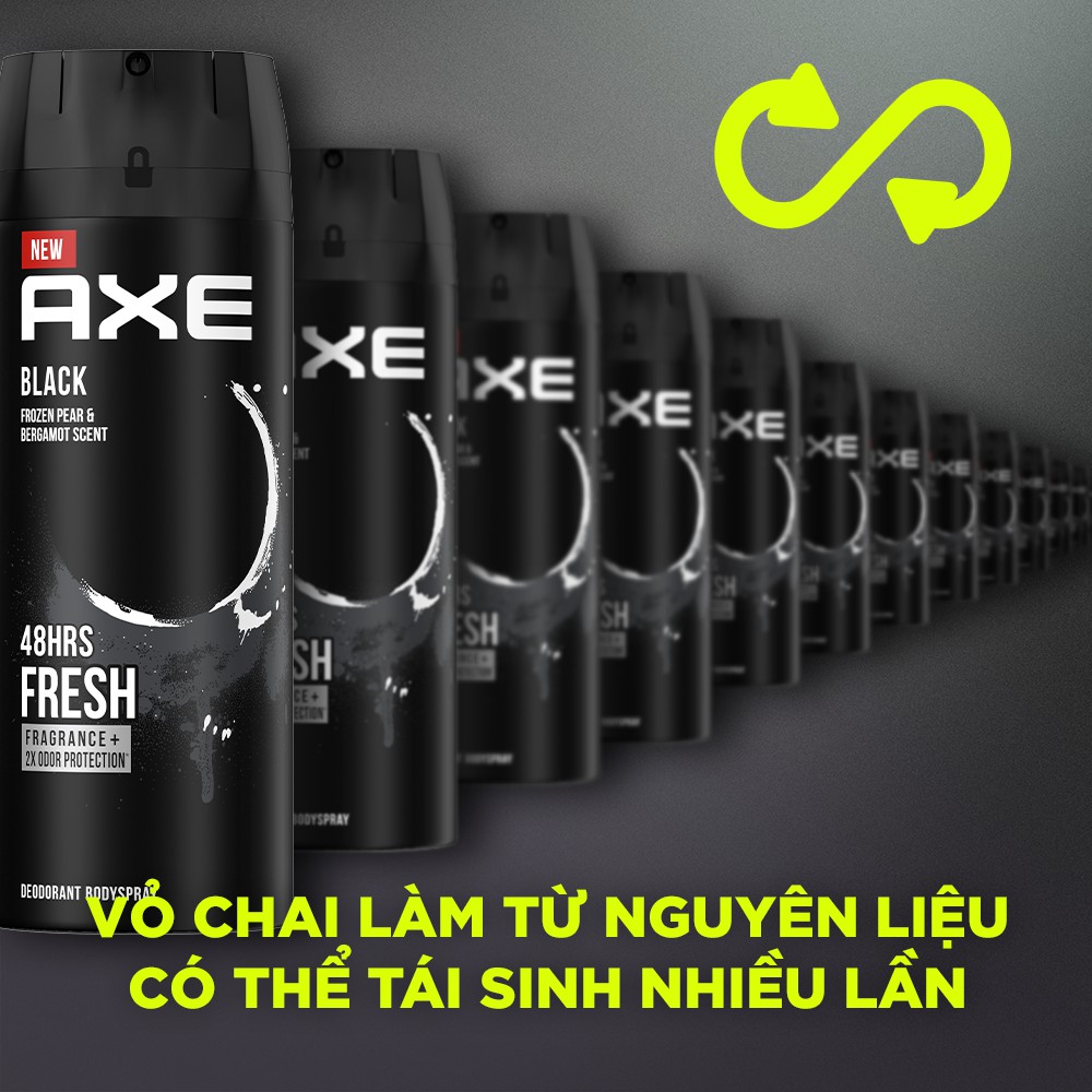 Xịt nước hoa toàn thân dành cho nam AXE Black (135ml) | BigBuy360 - bigbuy360.vn