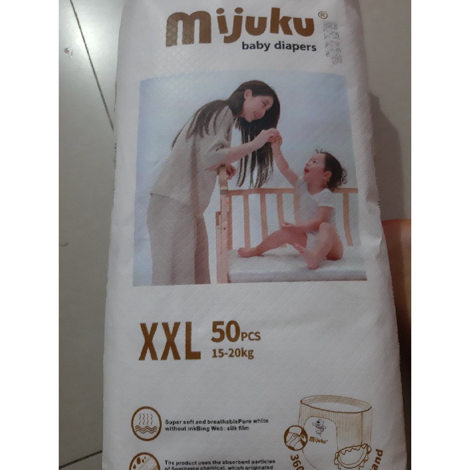 Bỉm Quần Mijuku Xuất Nhật M50/L50/XL50/XXL50 Bịch 50 Miếng [SIÊU THẤM HÚT]