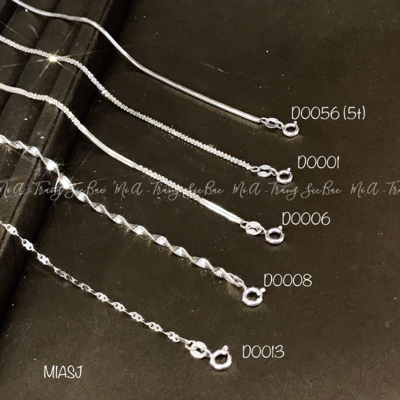 Dây chuyền vòng cổ Bạc Ý S925 miễn phí xi Kim cao cấp bạc thật có bảo hành thu đổi | Mi.A Trang suc bac MiASJ