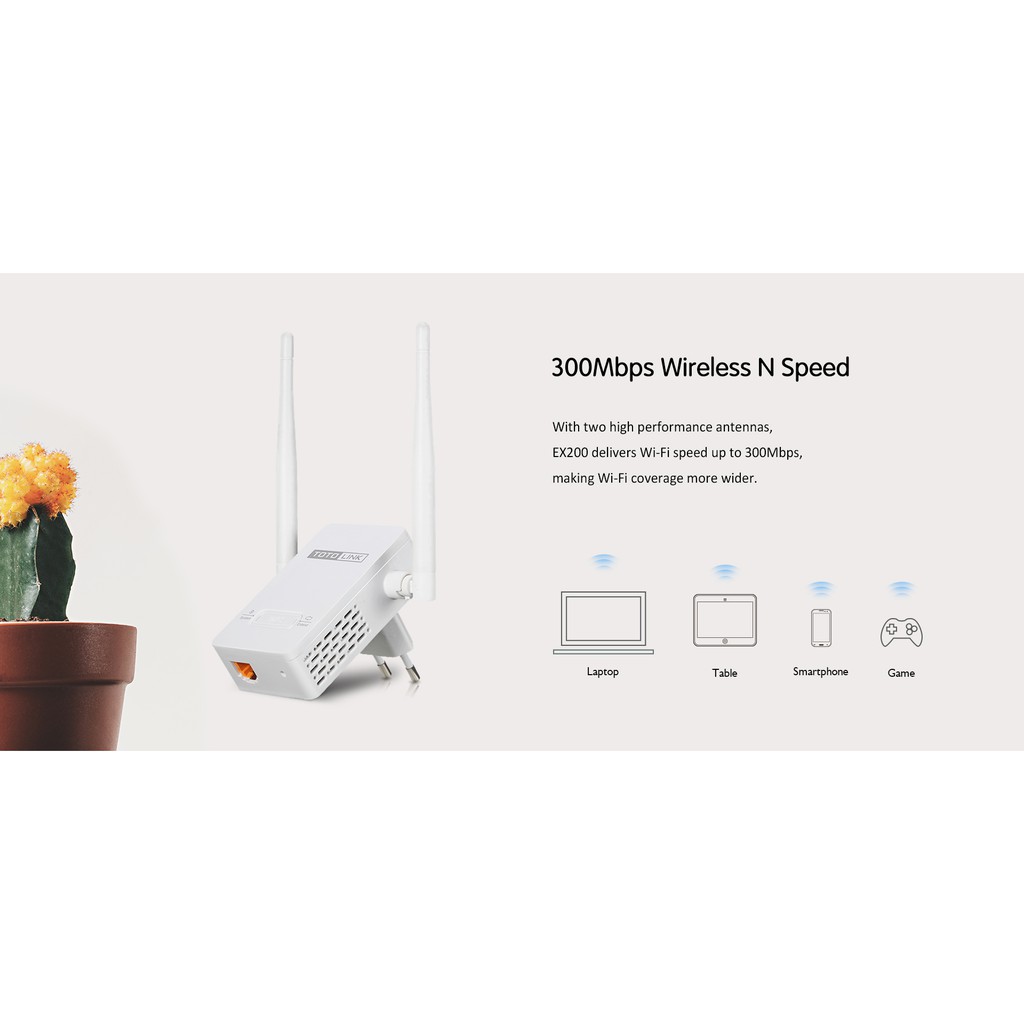 Thiết Bị Khuếch Đại Tín Hiệu Wifi Không Dây Ex200 Totolink | BigBuy360 - bigbuy360.vn