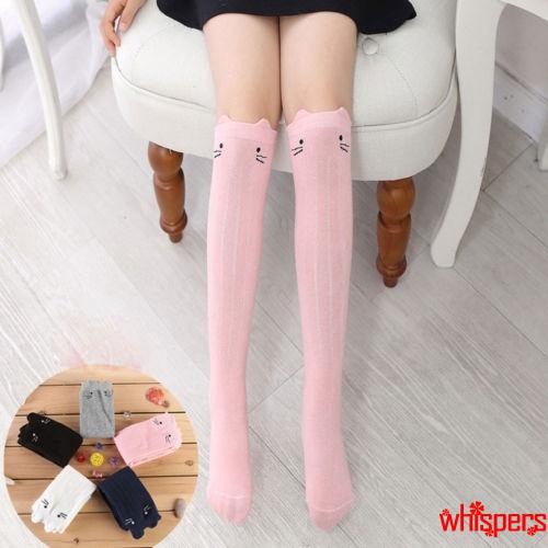 Vớ cotton cao đến đầu gối xinh xắn cho bé gái