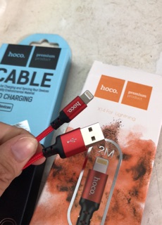 Cáp sạc dây dù lightning Hoco X14 2M cho IPhone, IP