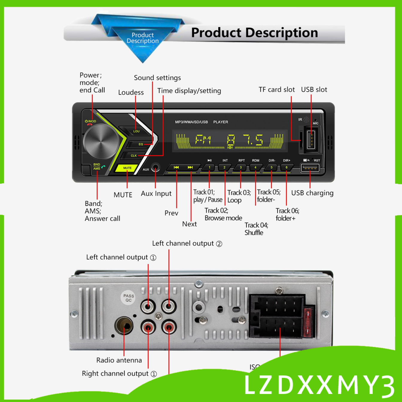 Đầu Dvd Mp3 Player 12v Rgb Kết Nối Bluetooth Cho Xe Ô Tô