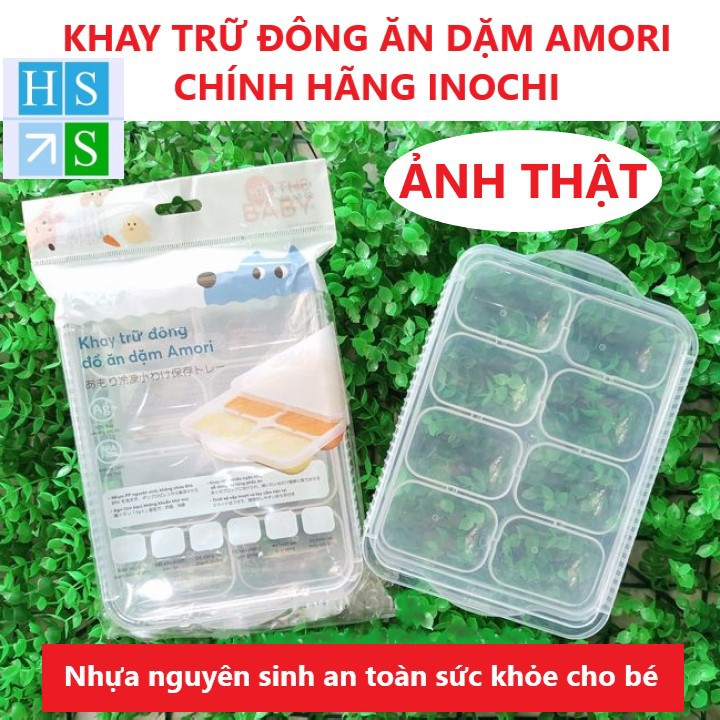 KHAY TRỮ ĐÔNG đồ ăn dặm Amori INOCHI nhựa nguyên sinh an toàn thực phẩm cho bé - NPP HS Shop Đà Nẵng