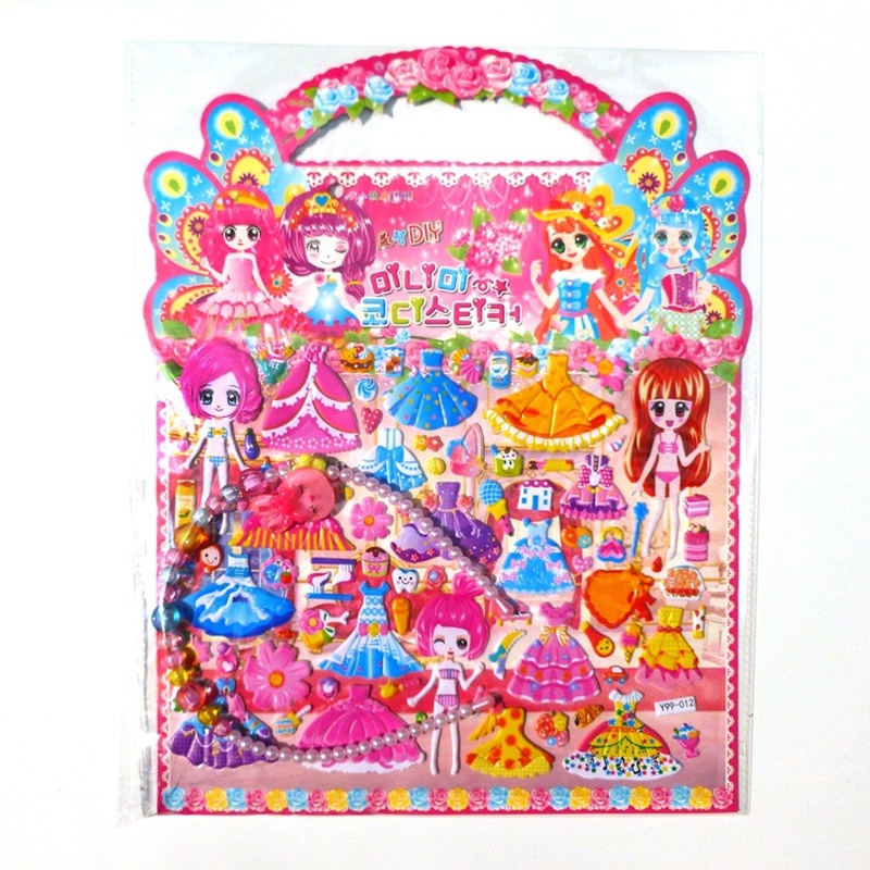 1 bộ sticker hoạt hình công chúa tiên cá cho bé gái