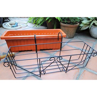 Giá móc sắt treo chậu hoa ban công cho chậu máng size 48cm