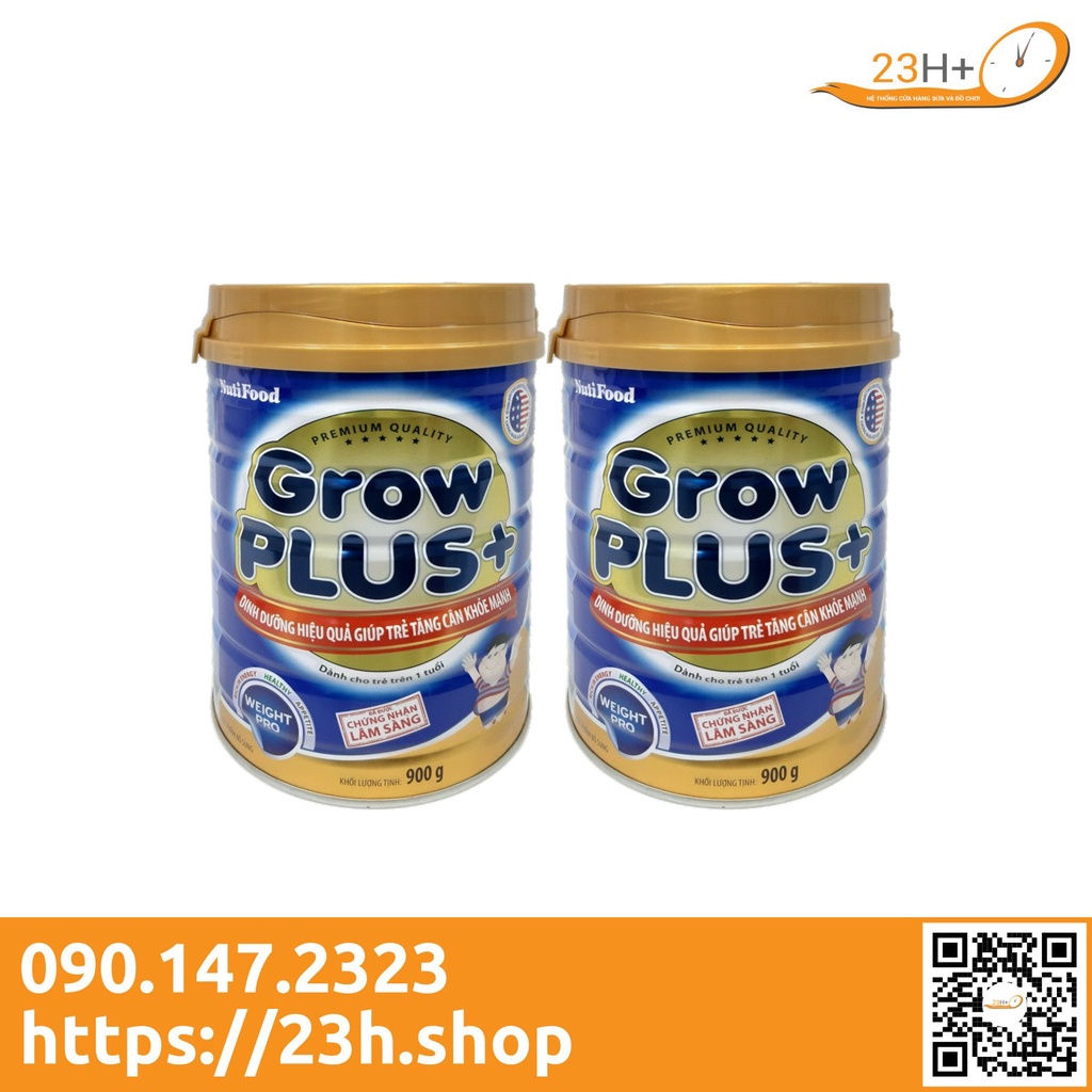 Sữa bột Nuti GrowPlus xanh 900g (Mẫu mới)