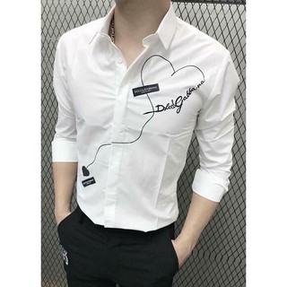 Áo Sơ Mi Nam Trái Tim 4Young Phong Cách Hàn Quốc SM10