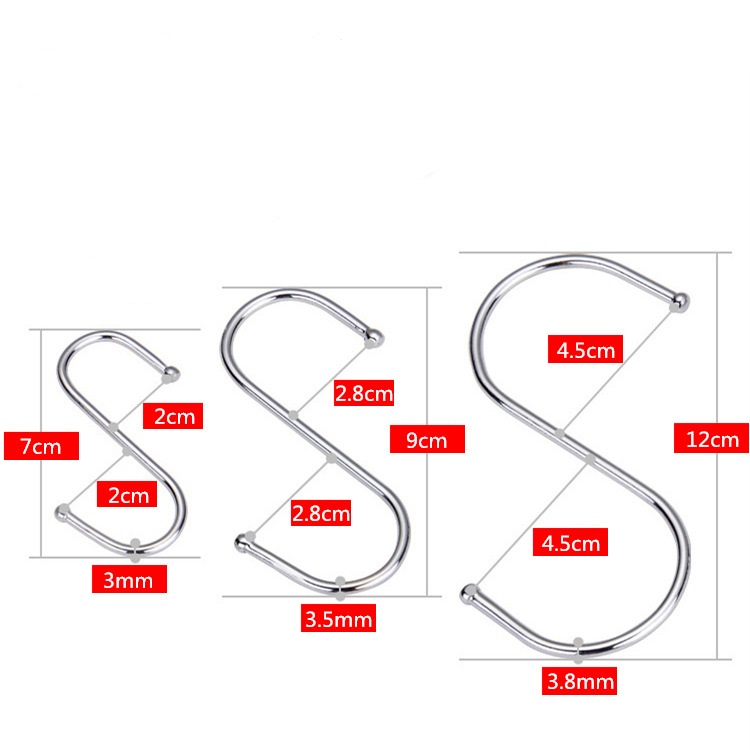 Móc treo đồ hình chữ S đa năng - Được chọn size