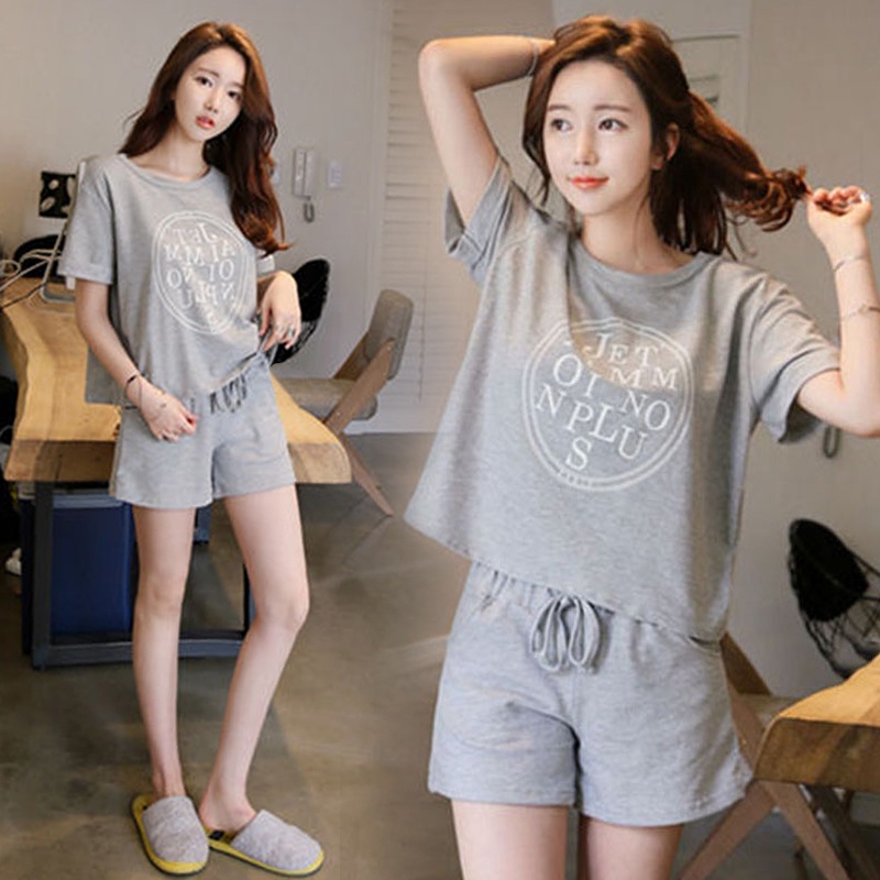 Bộ đồ hè , Set áo thun và quần sooc nữ kiểu dáng thể thao , bộ đồ đi chơi mặc nhà - Ngọc Uyên Store