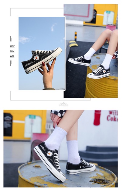 Giày Thể Thao Nữ Hoa Cúc PMO Phong Cách Hàn Quốc  FREESHIP ⚡️ FLASHSALE | Giày Sneaker Nữ Hoa Cúc Peaceminusone