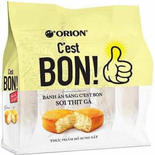 1 bịch Bánh ăn sáng sợi thịt gà C'est Bon Orion 85g (5 gói nhỏ)