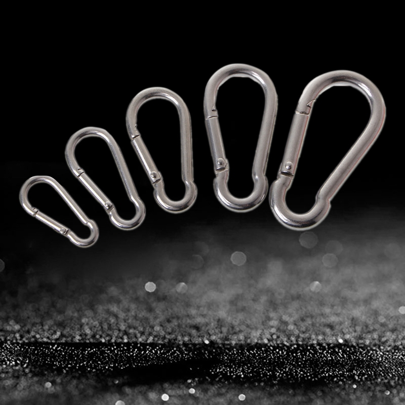 Móc khóa carabiner bằng thép không gỉ 304 khóa nhanh