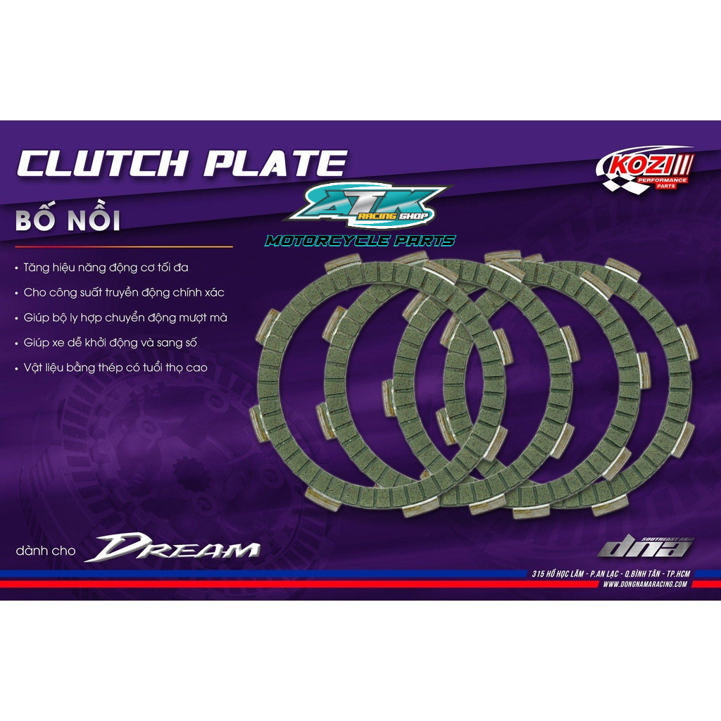 Bố nồi Kozi Malaysia dành cho các dòng xe Exciter150, 135, winner, raider, wave ,dream, ..hàng chính hãng