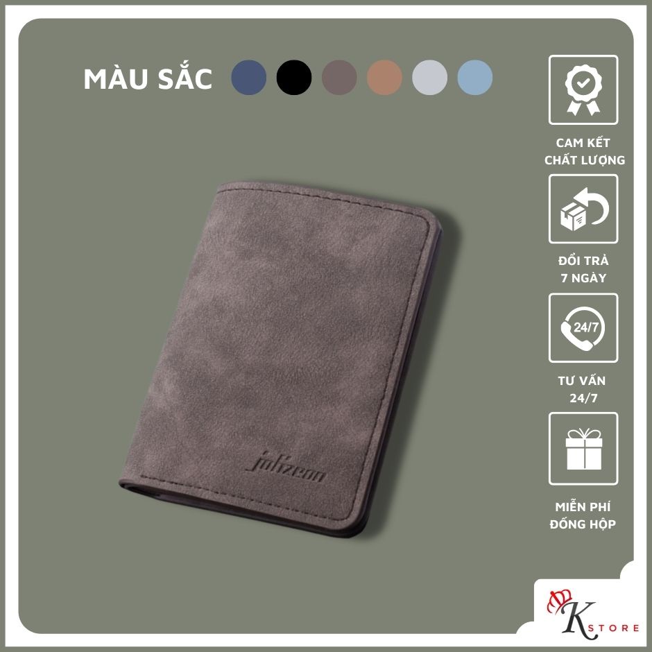 Ví nam cầm tay mini dáng đứng cao cấp bóp da nam nhỏ gọn nhiều ngăn thời trang