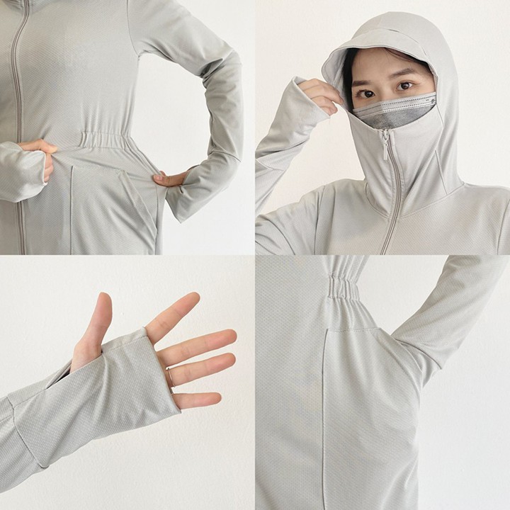 Áo chống nắng nữ toàn thân chống tia UV thông hơi mát lạnh LN05 | BigBuy360 - bigbuy360.vn