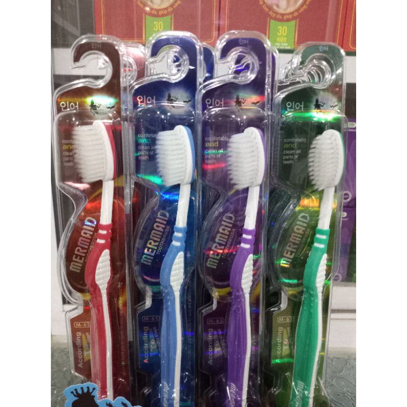 Bàn chải đánh răng mermaid nano silver hàn Quốc