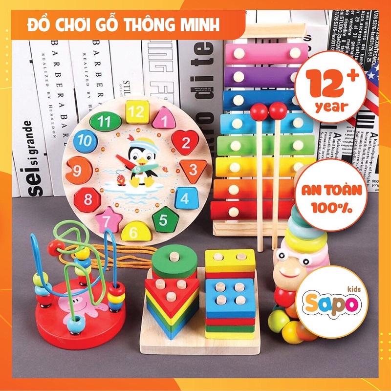 Đồ Chơi Gỗ Phát Triển Trí Tuệ Cho Bé Vừa Chơi Vừa Học