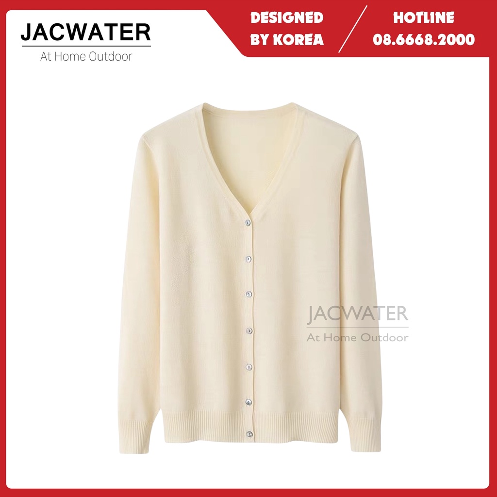 Áo khoác len cardigan nữ mỏng nhiều màu co giãn phong cách hàn quốc JACWATER V095
