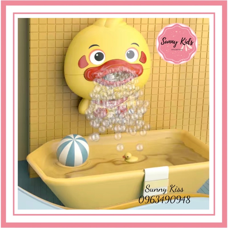 Vịt vàng thổi bong bóng trong nhà tắm cho bé - SUNNY KIDS