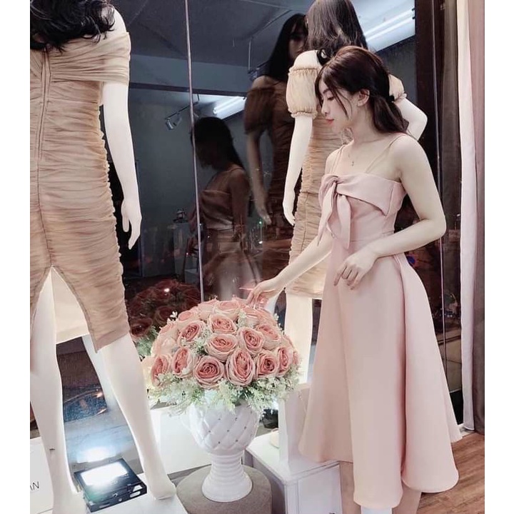 ĐẦM 2S HỒNG NƠ DÁNG XÒE - GD071