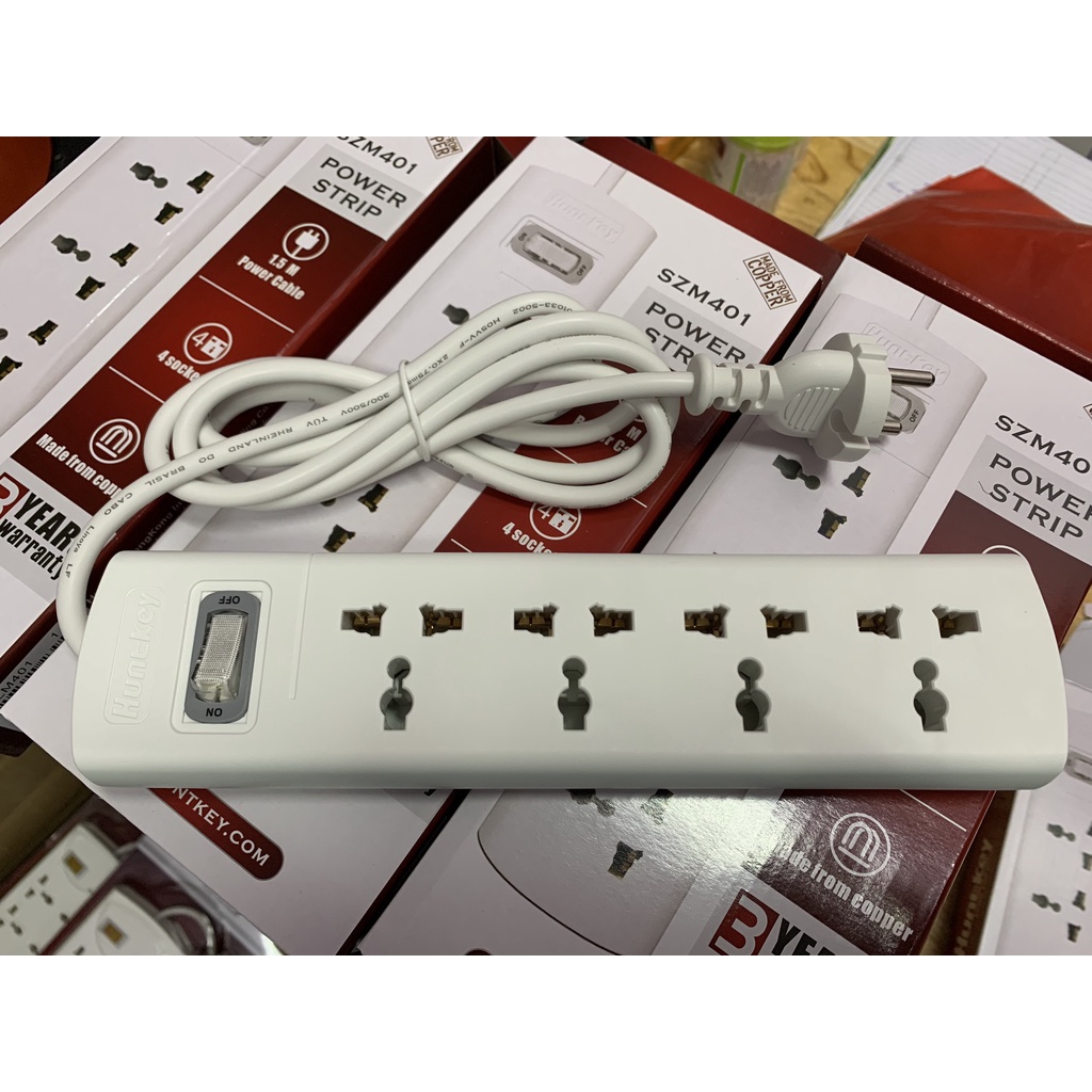 Ổ Điện Huntkey 6 chấu cao cấp SZM604 hàng chính hãng