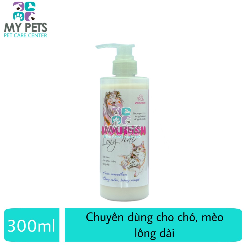 Sữa tắm dưỡng lông khử mùi chuyên dành cho chó mèo lông dài - NOURISH Long hair VMD 300ml