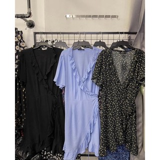 ĐẦM WRAP BÈO CỘT NƠ HÔNG F21 (CÓ BIG SIZE)
