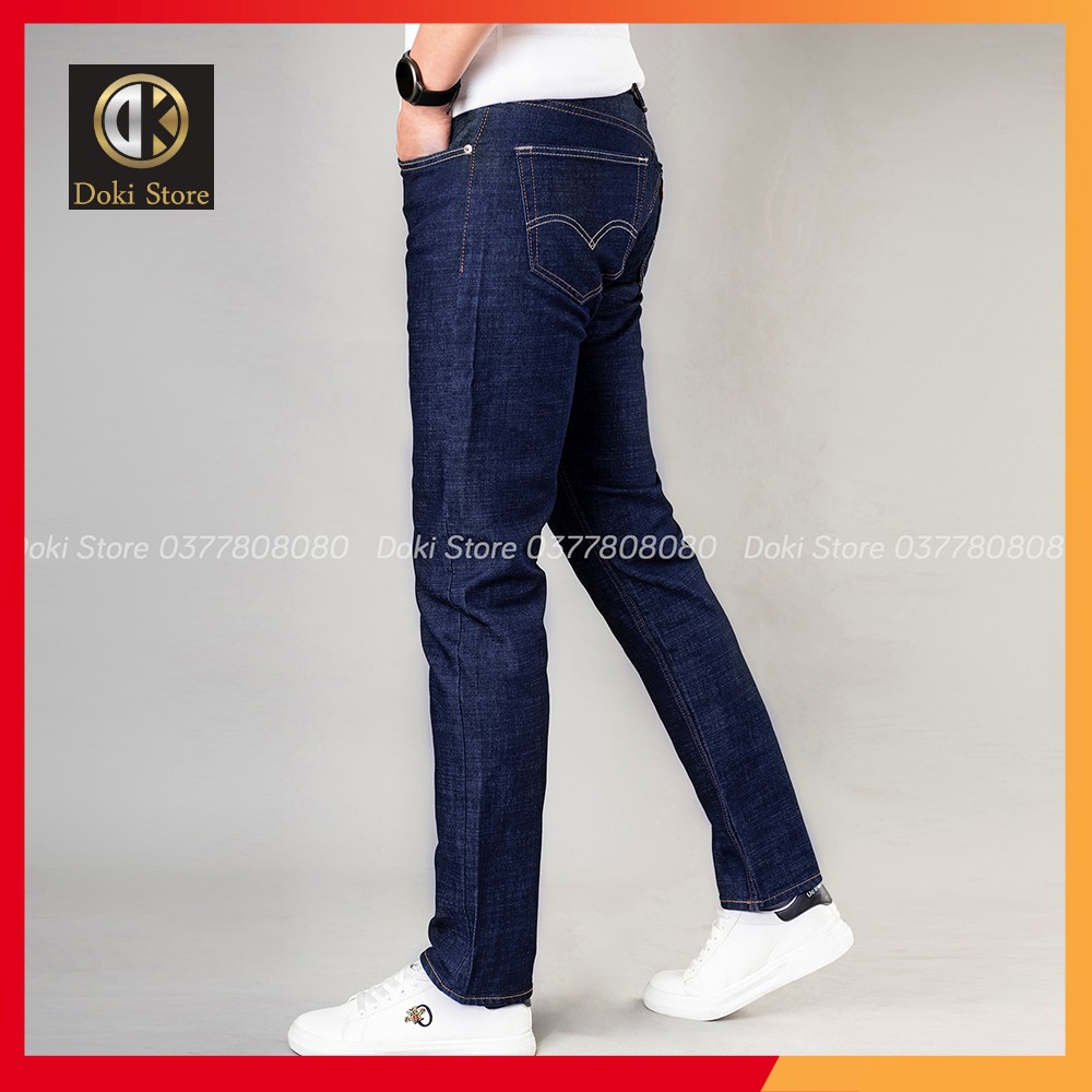 Quần Jean Nam Cao Cấp Xanh Đen Trơn, Quần Bò Nam Chất Vải Co Giãn Thoải Mái, DOKI XT-02 | BigBuy360 - bigbuy360.vn