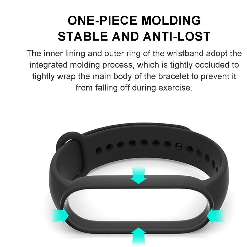Bộ ốp bảo vệ màn hình + dây đeo đồng hồ Jansin thay thế cho Xiaomi Mi band 7