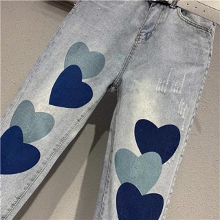 Quần baggy jeans trái tim