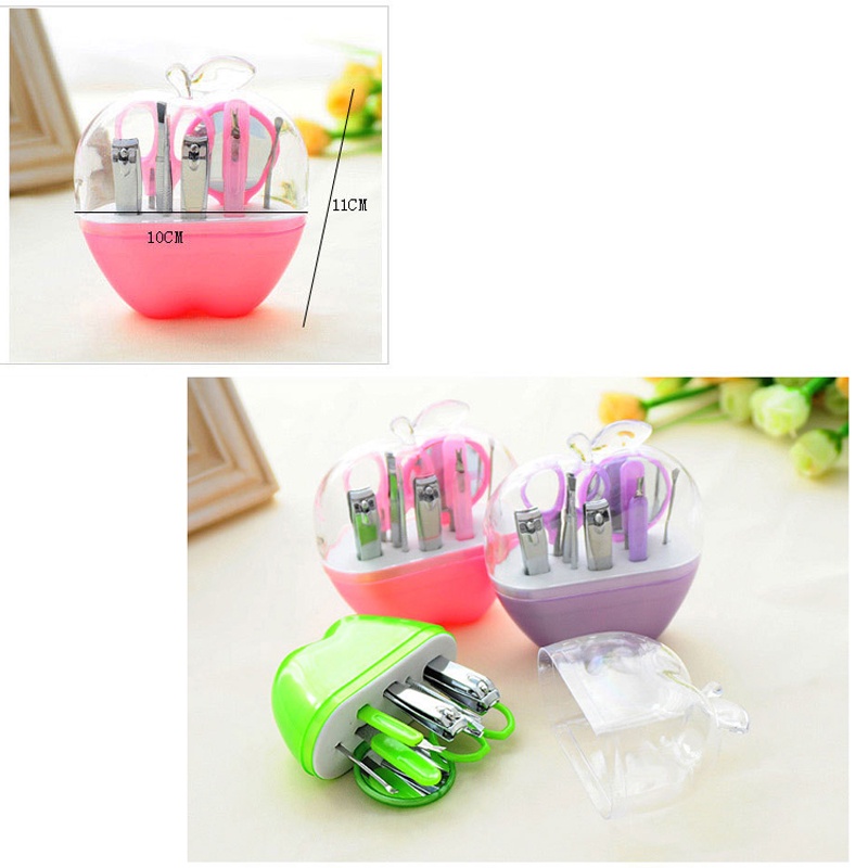 Bộ Dụng Cụ Cắt Vệ Sinh Móng Tay 9 Món HÌnh Quả Táo Siêu Tiện Lợi An Toàn Có Thể Mang ĐI Xa