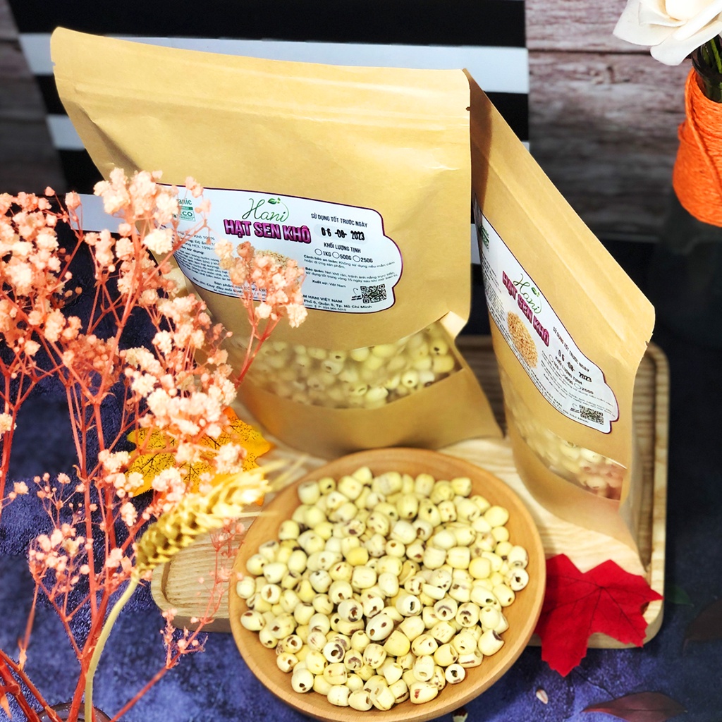 1kg Hạt Sen Khô Đồng Tháp, Hàng Ngon Loại 1 Nấu Chè Cháo ❣️ Kho Sỉ Dinh Dưỡng HANI Food