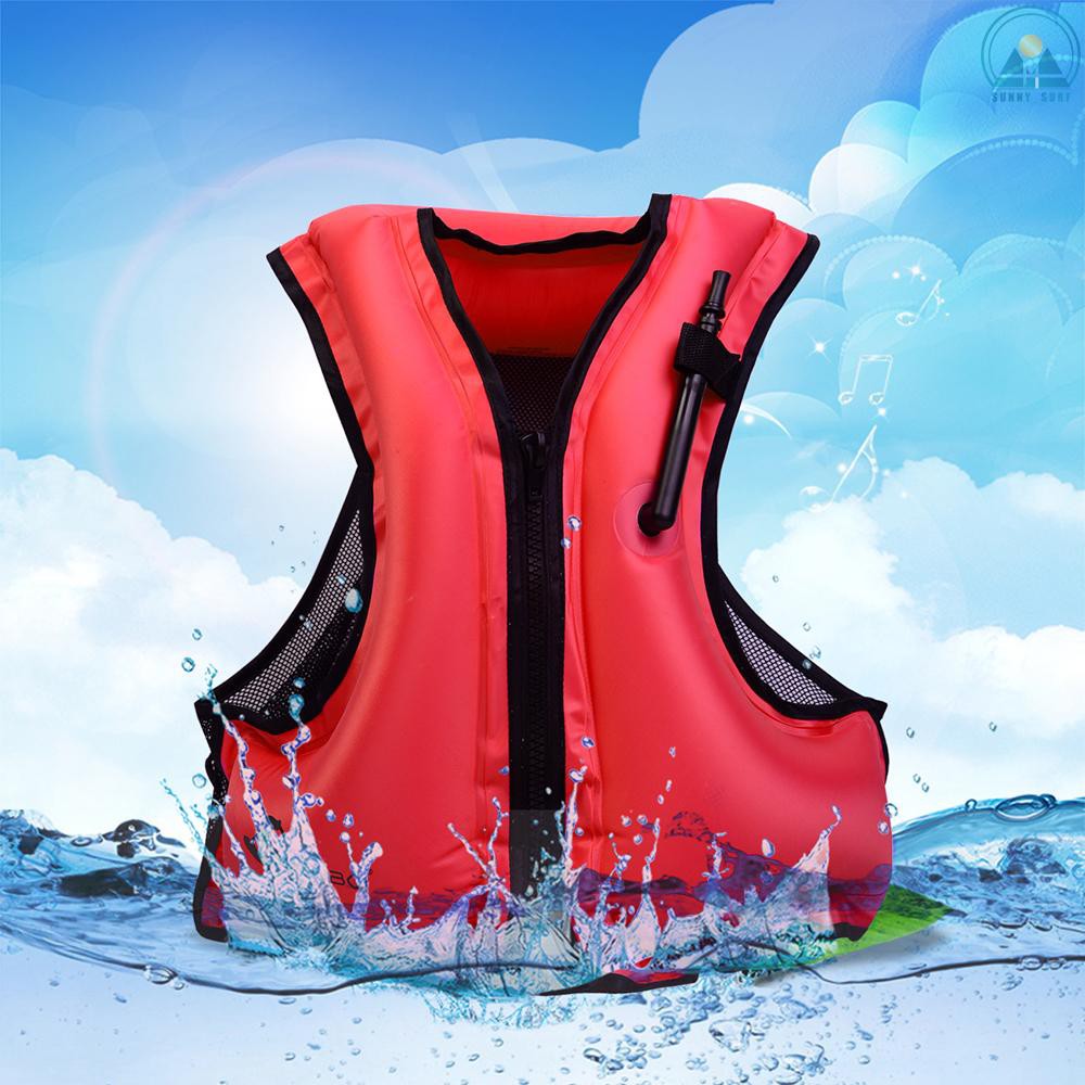 Sunny☀ Adult Inflatable Swim Vest Life Jacket for Snorkeling Floating Device Swimming Drifting Surfing Water Sports Life Saving