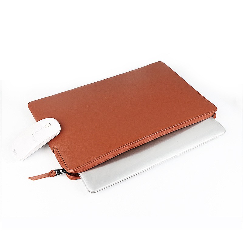 Túi Đựng Laptop Bằng Da PU Đơn Giản Chống Sốc Chống Thấm Nước Chống Bụi Cho Apple Macbook Huawei Dell Notebook 13/14/15/15.6 inch