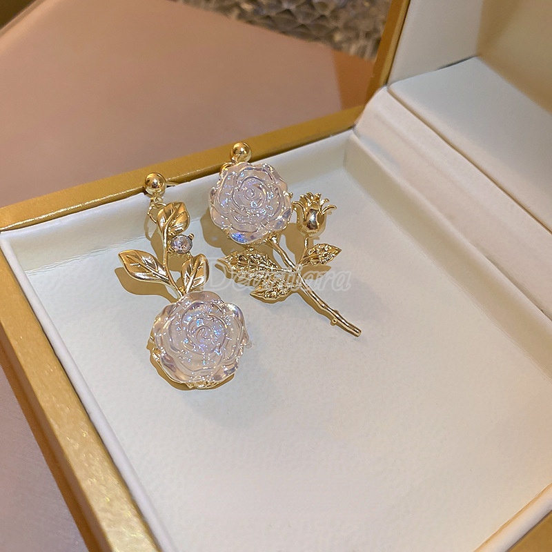 Bông Tai Mạ Bạc Hình Nàng Tiên Cá / Hoa Thời Trang Hàn Quốc