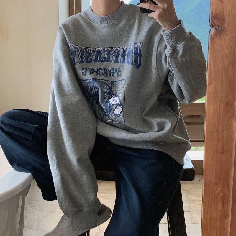 Áo Sweater Bằng Cotton Dài Tay Thiết Kế Dáng Rộng Phong Cách Harajuku Hàn Quốc Cho Nữ | BigBuy360 - bigbuy360.vn