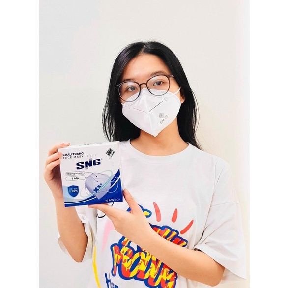 Khẩu trang y tế kháng khuẩn 5 lớp lọc khuẩn và bụi, siêu thoáng SN95 SNG Masks