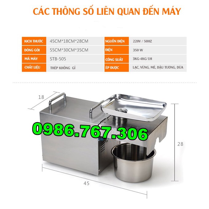 Gía máy ép dầu inox mini gia đình,ép lạc,vừng,bơ,điều,sachi,óc chó.....