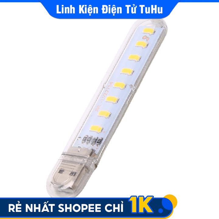 Đèn LED Gắn Cổng USB 8 Bóng Siêu Sáng