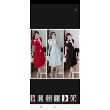 đầm xoắn cổ dự tiệc siêu xinh freesize< 56kg