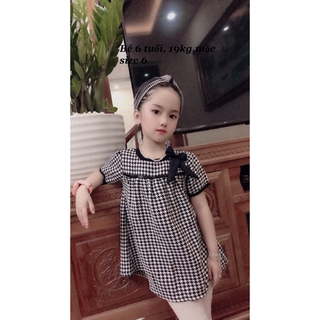 Váy dạ bé gái nơ đen XHN405