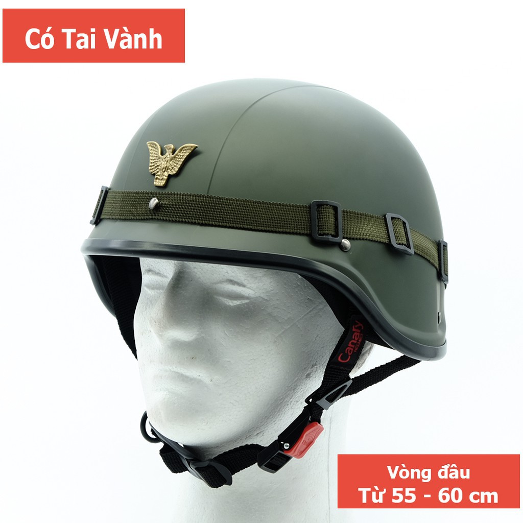 [CHÍNH HÃNG] Mũ Bảo Hiểm 1/2 Canary Kiểu Quân Đội (SWAT) [FREE SHIP]